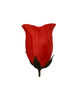 Искусственные цветы Розы бутон, 1 слой лепестков, шелк улучшенный, красный, 85 мм