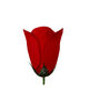 Штучні квіти Троянда бутон, 1 шар пелюсток, оксамит, червоний, 85 мм