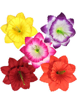 Штучні Прес квіти з тичинкою Зірочка, шовк, мікс, 110 мм