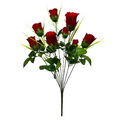 Искусственные цветы Букет Розы в бутонах, бархат, 9 голов, 600 мм