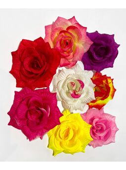 Штучні квіти Троянди з листком, шовк, 8 кольорів, 150 мм