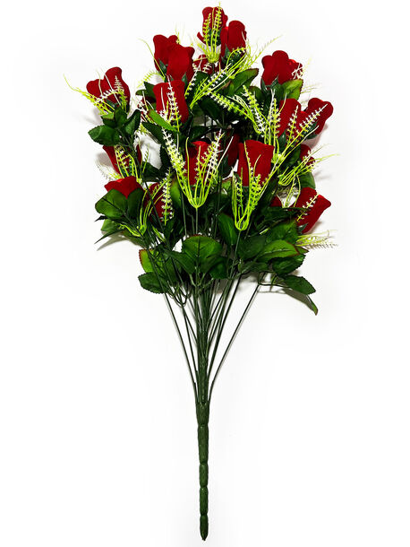 Штучні квіти Букет оксамитової Троянди VIP, 24 бутона, 790 мм