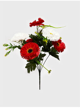 Искусственные цветы Букет Герберы двуцветной, 7 голов, 420 мм
