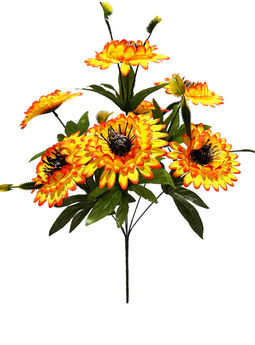 Искусственные цветы Букет канадской Георгины, 7 голов, 510 мм
