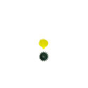 Тычинка для цветов, желтая, высота 12 мм