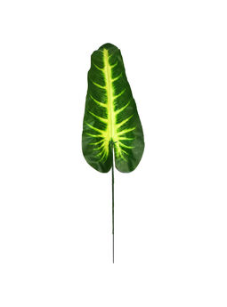 Лист Филодендрона на ножке, зеленый с желтым, высота 440 мм