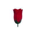 Искусственные цветы Роза бутон VIP, бархатная фланель, красный, 70 мм