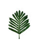 Лист Пальмы перистый текстильный, темно-зеленый, 300x230 мм
