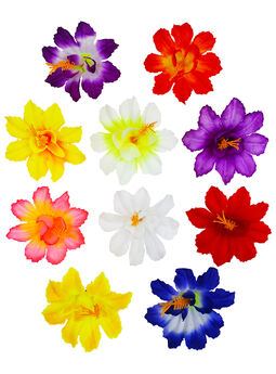 Искусственные Пресс цветы со вставкой тычинкой Гибискус резной, 90 мм