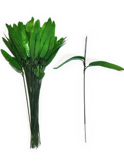 Одиночная ножка с листьями тюльпана, литая, 400 мм