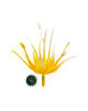 Тичинка для квітів "Вогонь", жовта, висота 75 мм, діаметр 40 мм