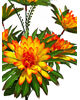 Штучні квіти Букет Жоржини, 6 голів з підставкою, 450 мм