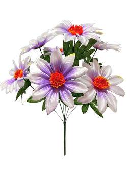 Искусственные цветы Букет Клематиса, 7 голов, 520 мм