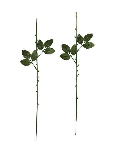 Одиночна ніжка з двома потрійними листями троянди, 500 мм