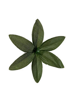 Искусственный лист под лилию и орхидею на ножку, 6 лепестков, 140 мм