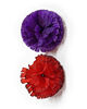 Искусственные цветы Гвоздики, красный кант и фиолетовый, шелк, 90 мм