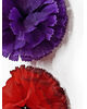 Искусственные цветы Гвоздики, красный кант и фиолетовый, шелк, 90 мм