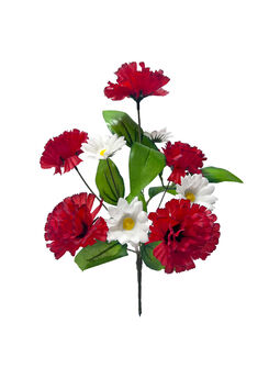 Искусственные цветы Букет гвоздики и ромашки "Одеса", 9 голов, 390 мм