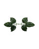 Искусственный лист под розу шестерной, темно-зеленый, 160 мм