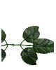 Искусственный лист под розу шестерной, темно-зеленый, 160 мм