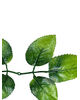 Ветка искусственных листьев под розу, 6 листьев, зеленый с темным, 170 мм