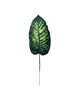 Лист Диффенбахии на ножке, темно-зеленый с салатовым, высота 420 мм