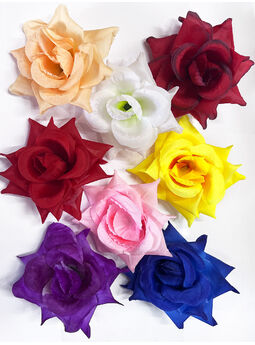 Искусственные цветы Роза открытая, шелк, 120 мм