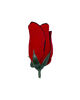 Искусственные цветы Роза бутон, бархат, красный с кантом, 80 мм