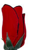 Искусственные цветы Роза бутон, бархат, красный с кантом, 80 мм