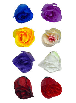 Искусственные цветы Розы, атлас, микс, высота 85 мм