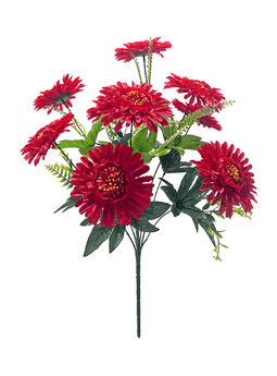Искусственные цветы Букет Хризантемы, 9 голов, микс, 550 мм
