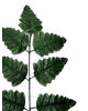 Искусственный лист папоротника на 7, темно-зеленый, 410 мм