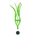 Тичинка для квітів, зелена з білим, 7 ниток, 120 мм