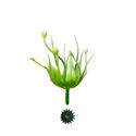 Тычинка для цветов "Огонь", зеленая, высота 75 мм, диаметр 40 мм