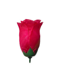 Искусственные цветы Розы бутон, 2 слоя лепестков, шелк улучшенный, 85 мм