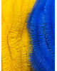 Йорж штучний поліпропіленовий, жовтий та синій, ⌀ 8 см