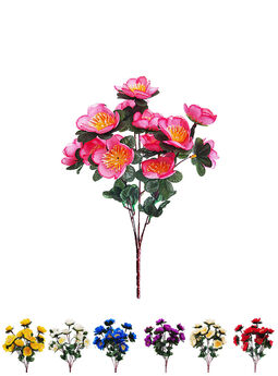 Искусственные цветы Букет Мальвы, 15 цветков, 340 мм