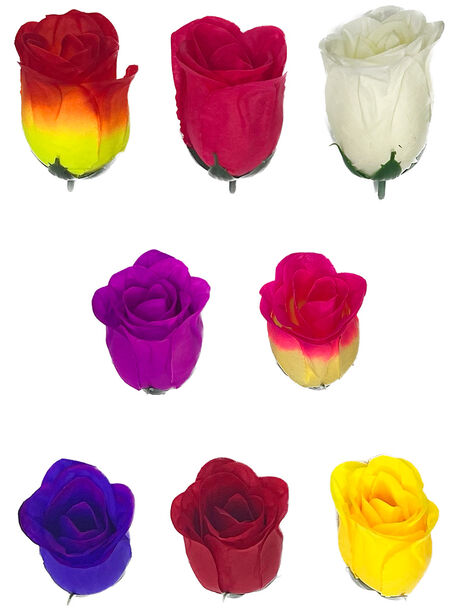Искусственные цветы Розы, шелк, микс, высота 85 мм