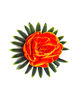 Штучні квіти Піона з листям, шовк, мікс, 150 мм