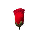 Искусственные цветы Роза бутон, бархат, красный, 85 мм