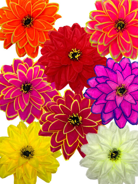 Штучні квіти Гербери, шовк, мікс, 210 мм