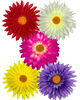 Искусственные цветы Герберы, атлас, микс, 160 мм