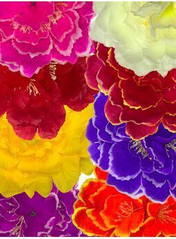 Штучні квіти Піона, шовк, мікс, 200 мм