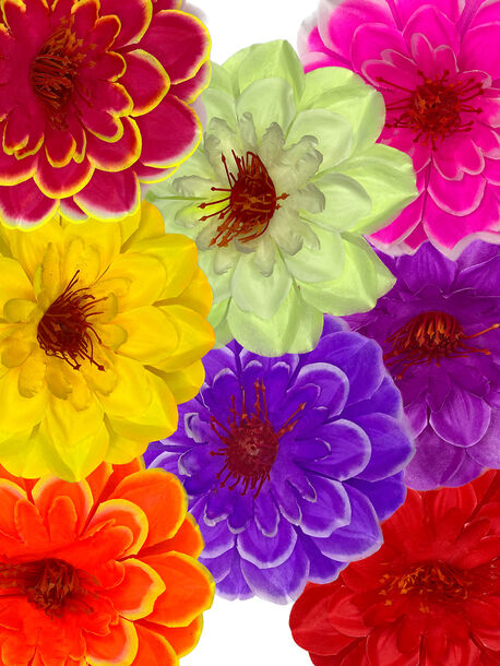 Штучні квіти Жоржина, шовк, мікс, 140 мм