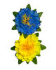 Штучні квіти Піона з листям, шовк, мікс, 135 мм