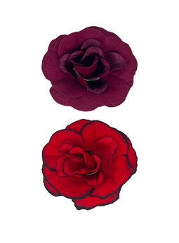 Искусственные цветы Роза открытая, бархат, 80 мм