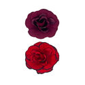 Искусственные цветы Роза открытая, бархат, 80 мм