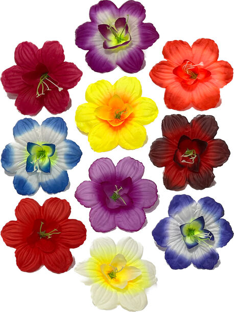 Искусственные Пресс цветы с тычинкой и вставкой Мальва, 120 мм