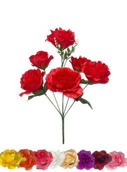 Штучний букет Троянди, 6 голів, мікс, 390 мм