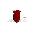 Искусственные цветы Роза бутон, бархат, 70 мм